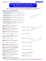 các phương trình lượng giác thường gặp