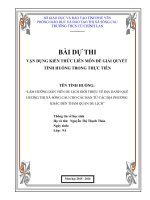 THI VẬN DỤNG KIẾN THỨC LIÊN MÔN GIẢI QUYẾT CÁC TÌNH HUỐNG THỰC TIỄN