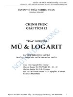 Chuyên đề Mũ Logarit Trắc nghiệm Toán 2017