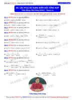 phương pháp biến đổi tổng hợp phương trình lượng giác