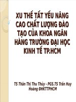 Xu Thế Tất Yếu Nâng Cao Chất Lượng Đào Tạo Của Khoa Ngân Hàng Trường Đại Học Kinh Tế Tp.Hcm