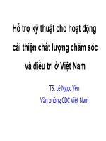 Hỗ Trợ Kỹ Thuật Cho Hoạt Động  Cải Thiện Chất Lượng Chăm Sóc Và Điều Trị Ở Việt Nam
