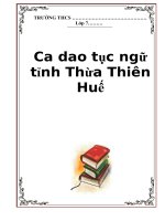 Ca dao tục ngữ Thừa Thiên Huế