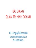 Bài Giảng Quản Trị Kinh Doanh