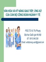 Văn Hóa Và Kỹ Năng Giao Tiếp, Ứng Xử Của Cán Bộ Công Đoàn Ngành Y Tế