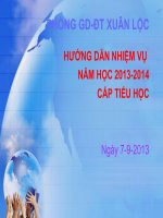 Hướng Dẫn Nhiệm Vụ Năm Học Cấp Tiểu Học