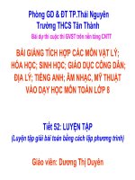 Bài Giảng Tích Hợp Các Môn Vật Lý; Hóa Học; Sinh Học; Giáo Dục Công Dân; Địa Lý; Tiếng Anh; Âm Nhạc, Mỹ Thuật Vào Dạy Học Môn Toán Lớp 8