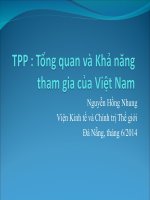 TPP Tổng Quan Và Khả Năng Tham Gia Của Việt Nam