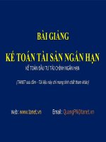 Bài Giảng Kế Toán Tài Sản Ngắn Hạn