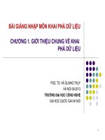 Bài Giảng Giới Thiệu Chung Về Khai Phá Dữ Liệu