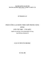 Phân công lao động theo giới trong cộng đồng dân tộc Bru - Vân Kiều Nghiên cứu trường hợp ở hai xã Hướng Hiệp và Tà Long, huyện Đakrông, tỉnh Quảng Trị