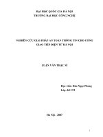 Nghiên cứu giải pháp an toàn thông tin cho cổng giao tiếp điện tử Hà Nội