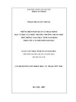 Những biện pháp quản lý hoạt động dạy và học của hiệu trưởng trường trung học phổ thông Nam Trực tỉnh Nam Định theo yêu cầu đổi mới giáo dục