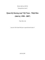Quan hệ thương mại Việt Nam - Nhật Bản (thời kỳ 1990 - 2007)
