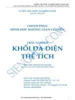 Chuyên đề Hình Không Gian Trắc Nghiệm Toán 2017