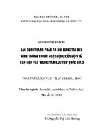 Xác định thành phần và nội dung tài liệu hình thành trong hoạt động của Bộ Y tế cần nộp vào Trung tâm lưu trữ Quốc gia 3