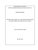 Mối quan hệ văn hóa Tày - Việt dưới góc độ thẩm mỹ qua một số kiểu truyện kể dân gian cơ bản