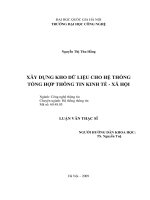 Xây dựng kho dữ liệu cho hệ thống tổng hợp thông tin kinh tế - xã hội