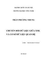 Chuyển đổi dữ liệu giữa XML và cơ sở dữ liệu quan hệ