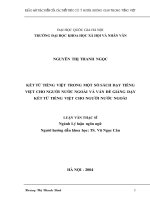 Kết từ tiếng Việt trong một số sách dạy tiếng Việt cho người nước ngoài và vấn đề giảng dạy kết từ tiếng Việt cho người nước ngoà