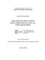 Môi trường phát triển phần mềm nhúng cho các thiết bị di động