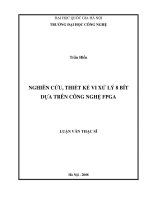 Nghiên cứu, thiết kế vi xử lý 8 bit dựa trên công nghệ FPGA