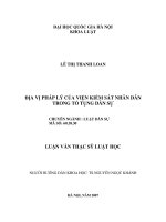 Địa vị pháp lý của viện kiểm sát nhân dân trong tố tụng dân sự