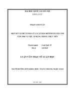 Một số vấn đề cơ bản của luật bảo hiểm hàng hải Anh năm 1906 và việc áp dụng trong thực tiễn