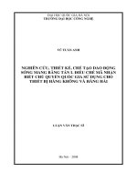 Nghiên cứu, thiết kế, chế tạo dao động sóng mang băng tần L điều chế mã nhận biết chủ quyền quốc gia sử dụng cho thiết bị hàng không và hàng hải