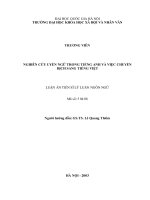 Nghiên cứu uyển ngữ trong tiếng Anh và việc chuyển dịch sang tiếng Việt