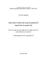 Quan niệm về nhân sinh trong tín ngưỡng thờ cúng tổ tiên của người Việt