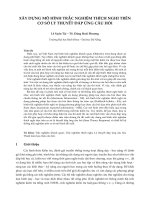 Xây Dựng Mô Hình Trắc Nghiệm Thích Nghi Trên Cơ Sở Lý Thuyết Đáp Ứng Câu Hỏi