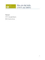 Báo Cáo Tập Huấn Công Nghệ Thông Tin Cho Dạy Học Tích Cực