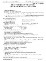 Trắc Nghiệm Ôn Thi Giữa Kì Học Phần Kiến Trúc Máy Tính