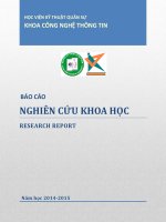 Báo Cáo Nghiên Cứu Khoa Học - Học Viện Kỹ Thuật Quân Sự