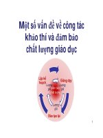 Một Số Vấn Đề Về Công Tác Khảo Thí Và Đảm Bảo Chất Lượng Giáo Dục
