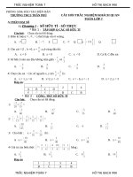 Câu Hỏi Trắc Nghiệm Khách Quan Toán Lớp 7