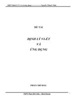 sáng kiến kinh nghiệm ĐỊNH LÝ VI-ÉT VÀ ỨNG DỤNG
