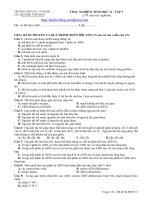 270 Câu Trắc Nghiệm Trắc Nghiệm Sinh Học 12 (Có Đáp Án)