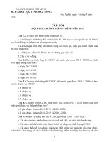 Câu hỏi Hội thi cải cách hành chính năm 2012