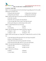 100 Câu Hỏi Trắc Nghiệm Lịch Sử 12