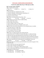 Trắc Nghiệm Địa Lý Lớp 12 Phần Địa Lý Tự Nhiên