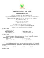 Đề trắc nghiệm hóa số 10