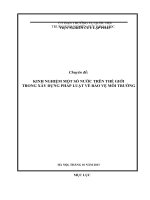 Kinh Nghiệm Một Số Nước Trên Thế Giới Trong Xây Dựng Pháp Luật Về Bảo Vệ Môi Trường