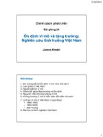 Bài Giảng Chính Sách Phát Triển - Ổn Định Vĩ Mô Và Tăng Trưởng: Nghiên Cứu Tình Huống Việt Nam