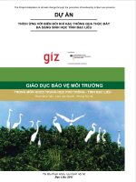 Giáo Dục Bảo Vệ Môi Trường Trong Môn GDCD Trung Học Phổ Thông, Tỉnh Bạc Liêu