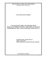 Vận Dụng Kết Hợp Các Phương Pháp Thảo Luận Nhóm, Tổ Chức Trò Chơi Và Sử Dụng Sơ Đồ Để Dạy Mục 3 Bài 2 Giáo Dục Công Dân 11