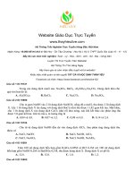 Đề trắc nghiệm hóa số 1