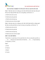 Bài Tập Trắc Nghiệm Về Công Dân Với Các Quyền Dân Chủ