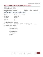 Đề Cương Môn Học Giáo Dục Học